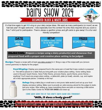 Dairy Show 2024 Flyer